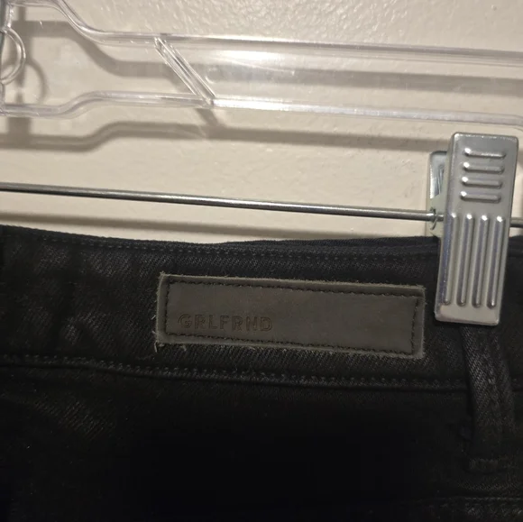 GRLFRND Black Denim Skirt Raw Hem - Picture 4 of 7